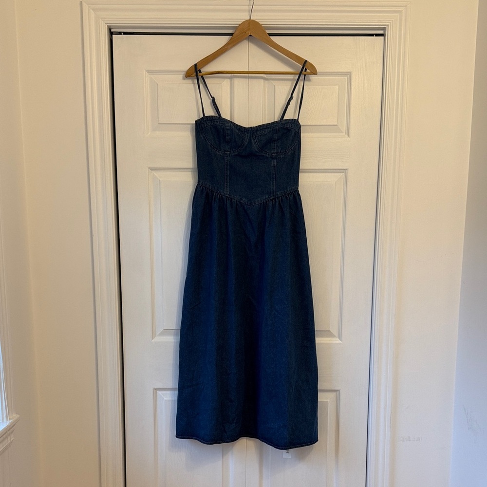 Commense Dark Blue Midi Dress